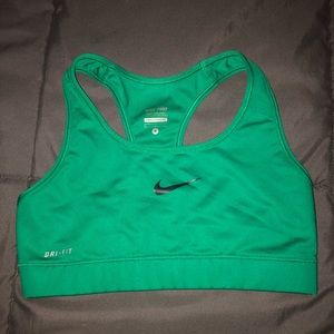 Green Nike sports bra